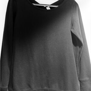 Old Navy Active - Black Boxy Sweatshirt- Unique Back - Medium